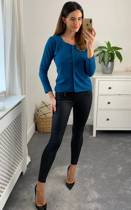 Bray Cardigan Colour Teal