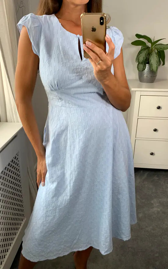 Elizabeth Tea Dress Light Blue