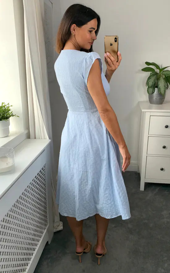 Elizabeth Tea Dress Light Blue