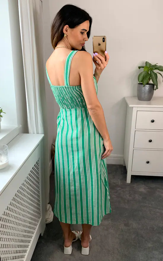 Green Stripe Sundress