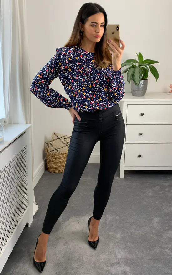 Heart Frill Blouse Colour Multi
