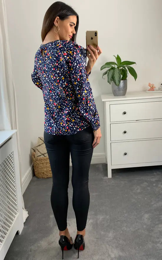Heart Frill Blouse Colour Multi