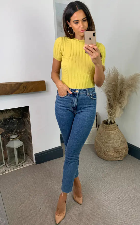 Kingsley Knit Top Mustard
