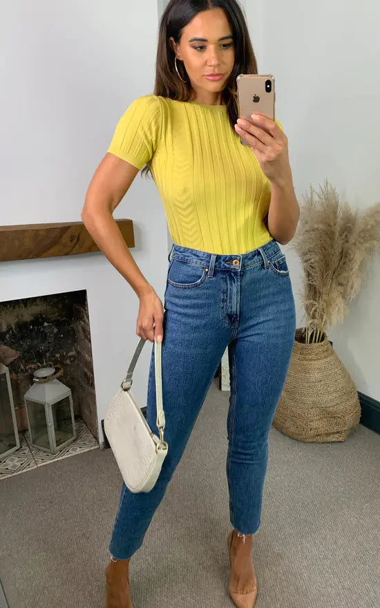 Kingsley Knit Top Mustard