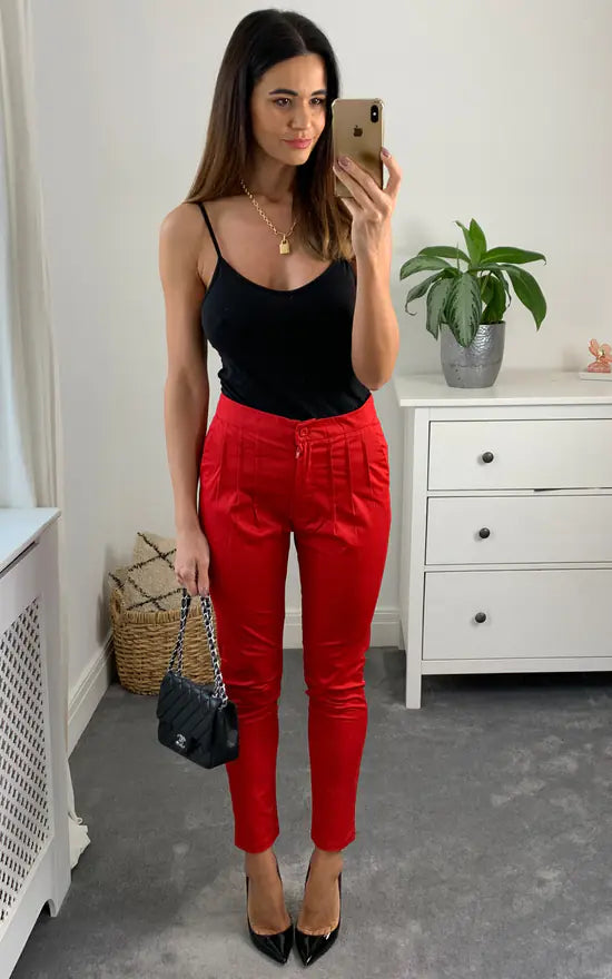 Penny Trousers Colour Red