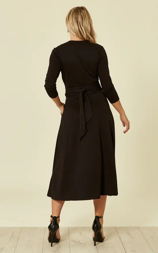 Rosalie Wrap Dress Black