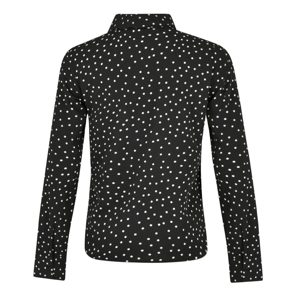 Adeline Blouse Black/Cream Spot