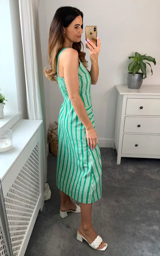 Green Stripe Sundress