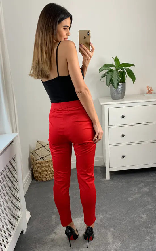 Penny Trousers Colour Red