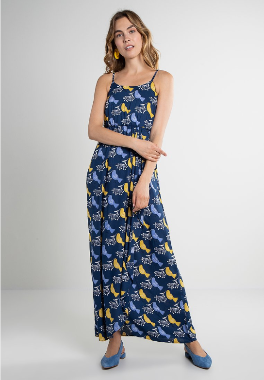 Cassie Maxi Dress Navy Multi