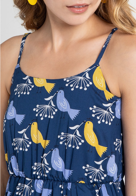 Cassie Maxi Dress Navy Multi