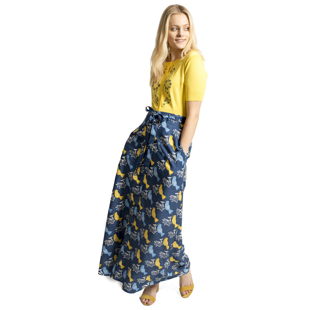 Cassie Maxi Skirt Navy Multi