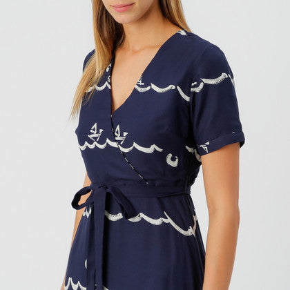 Clovelly Maxi Dress Navy/Cream