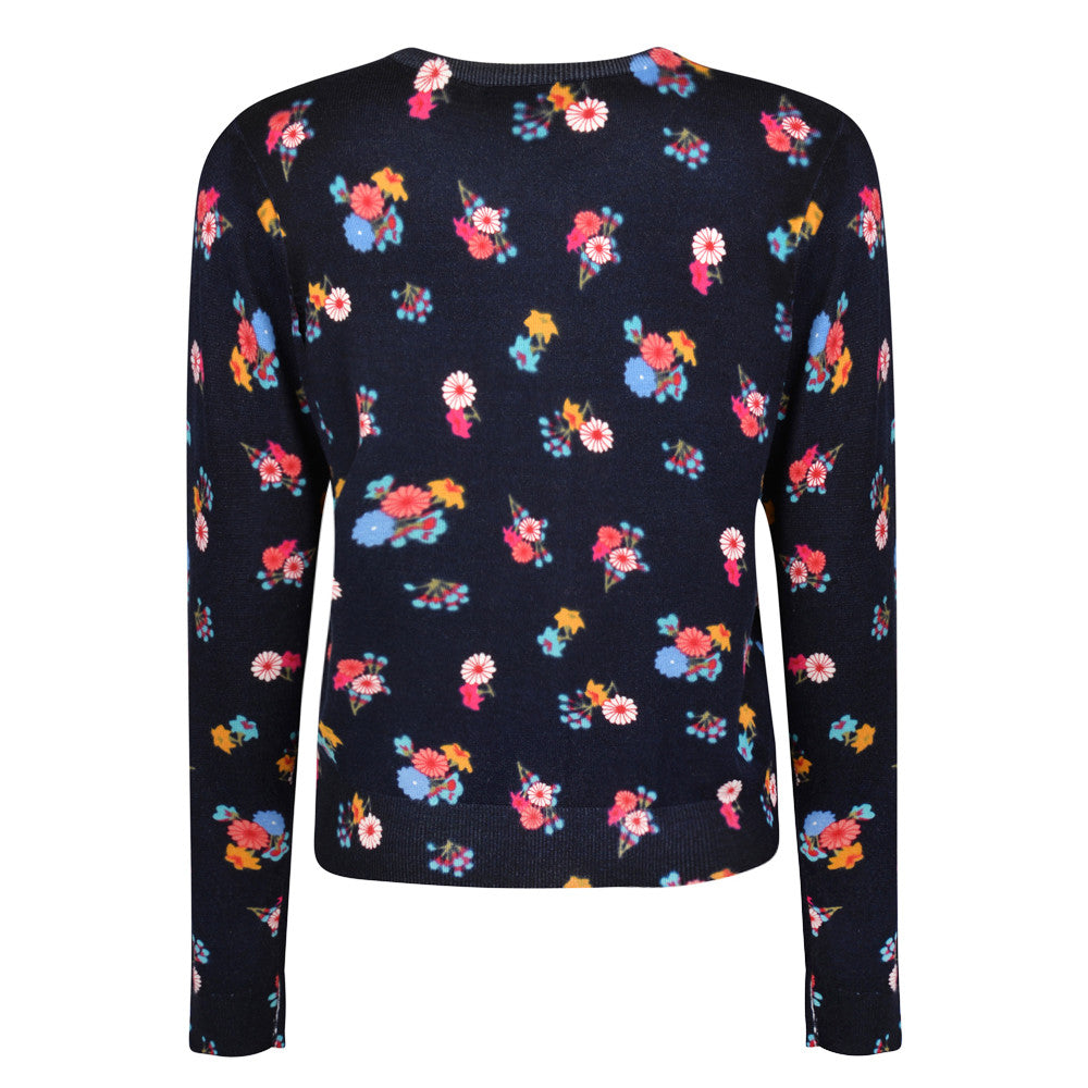 Ditsy Floral Cardigan Navy Multi