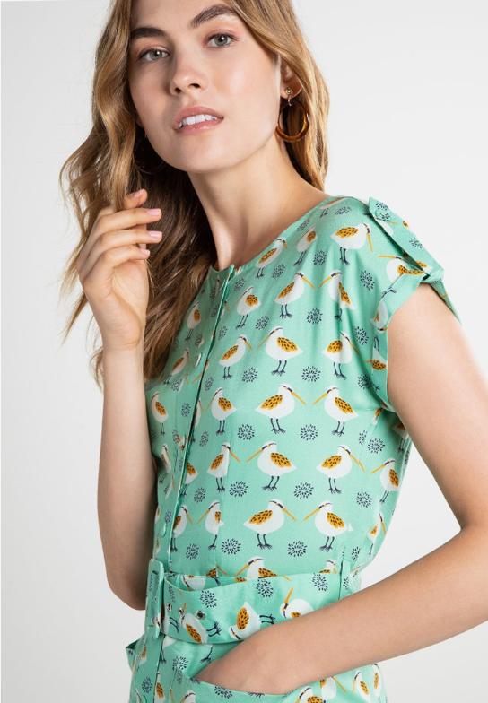 Lavinia Button Down Dress Mint