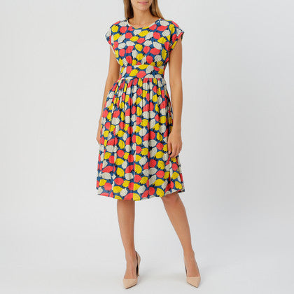 Lemonade Dress Navy Multi