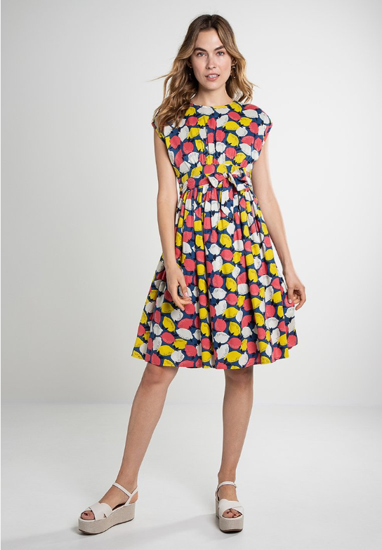 Lemonade Dress Navy Multi