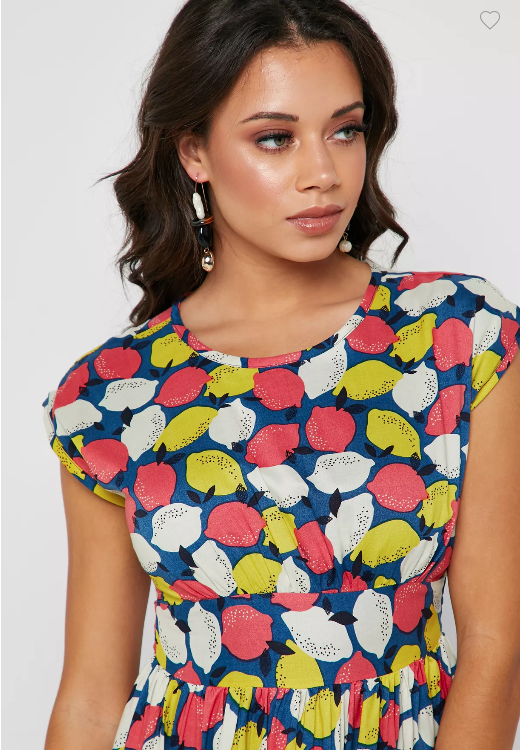 Lemonade Dress Navy Multi