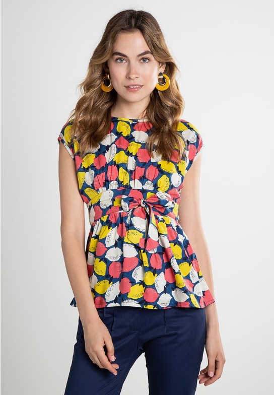 Lemonade Top Navy Multi