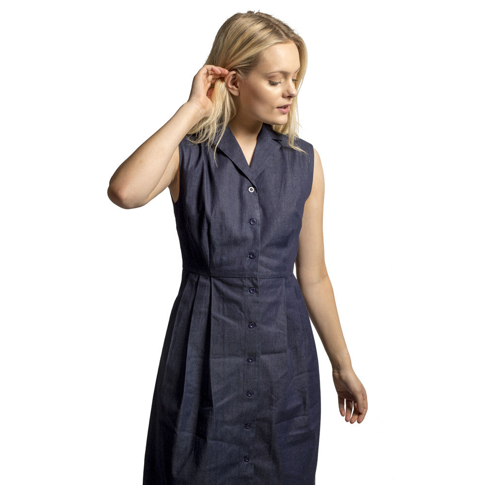 Yvonne Shirt Dress Dark Denim